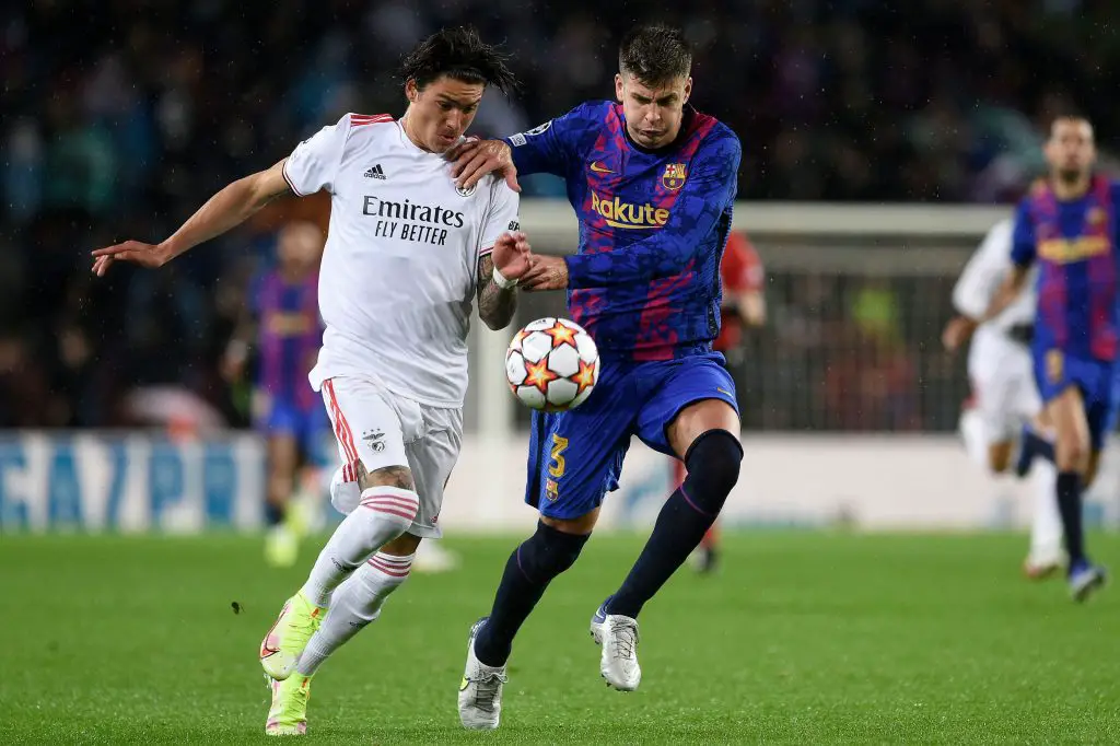 Tottenham Hotspur sent scouts to watch Darwin Nunez in Benfica's 3-1 loss to Liverpool.  (Photo by JOSEP LAGO/AFP via Getty Images)