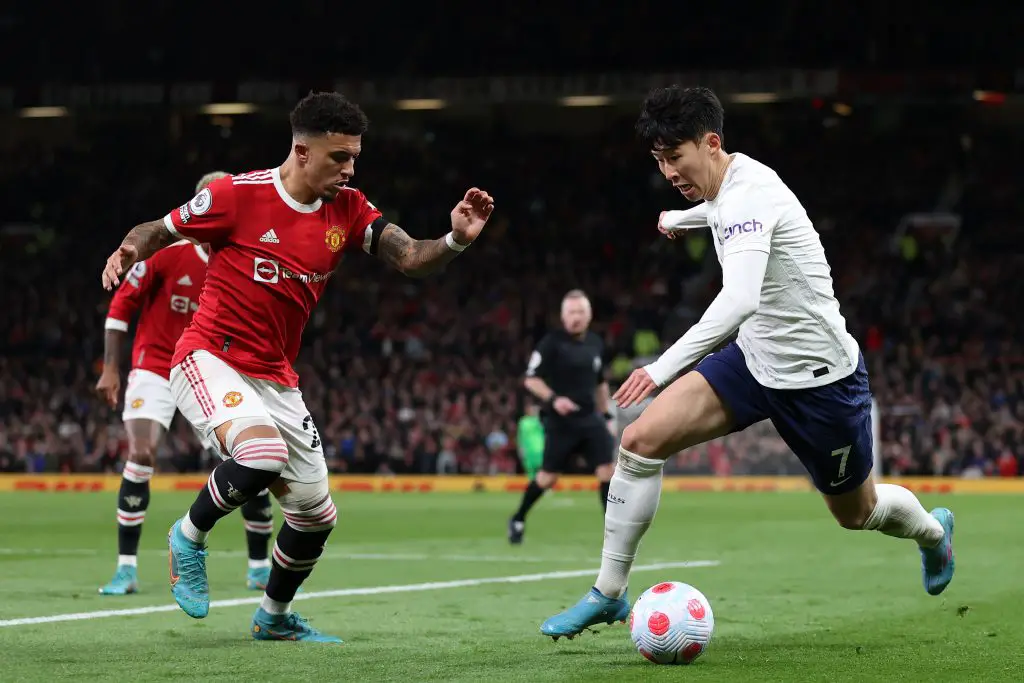 Son Heung-Min failed to step up vs Man United. (Photo by Naomi Baker/Getty Images)