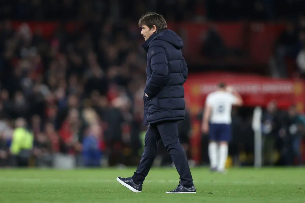 Tottenham Hotspur manager Antonio Conte urges key stars to step up in top-four hunt. (Photo by Naomi Baker/Getty Images)