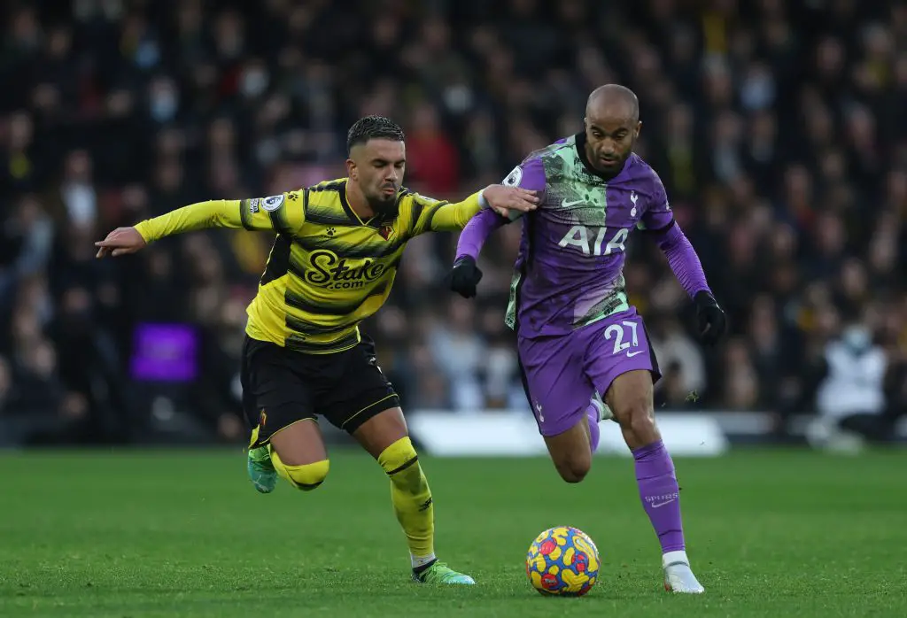 Lucas Moura hints at Tottenham Hotspur stay beyond this summer despite game time struggles.  (Photo by Richard Heathcote/Getty Images)