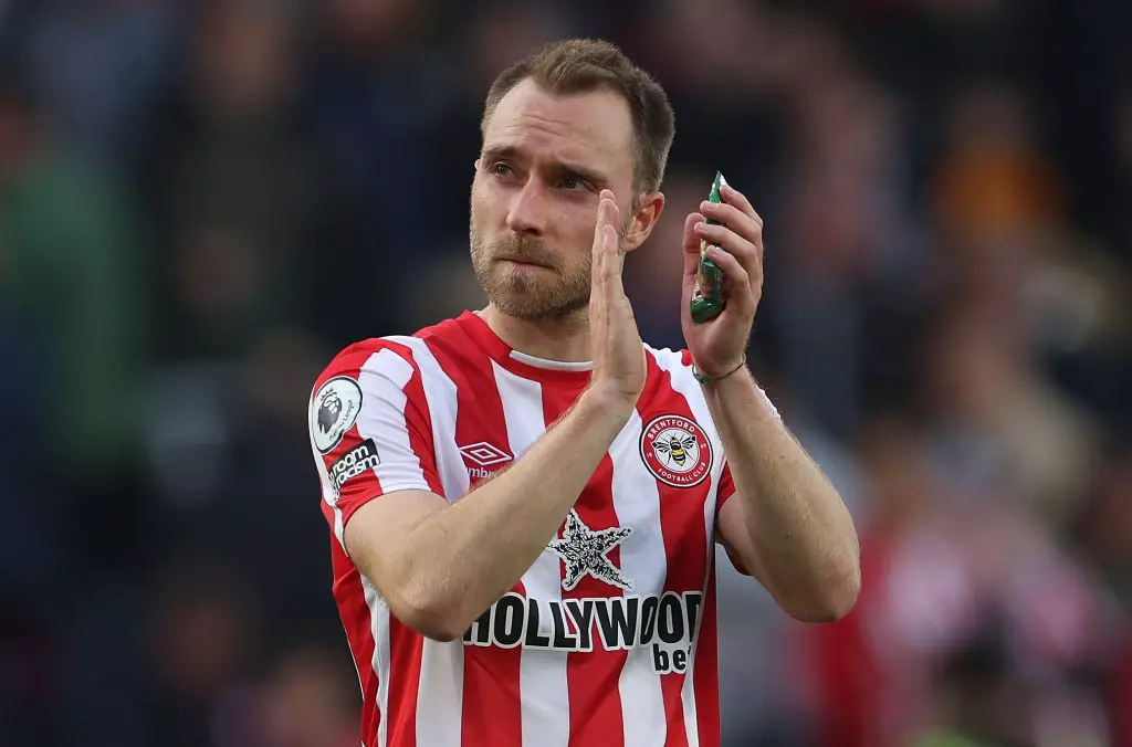 Christian Eriksen is undecided on his Brentford future amidst interest from Tottenham Hotspur. (Photo by Eddie Keogh/Getty Images)