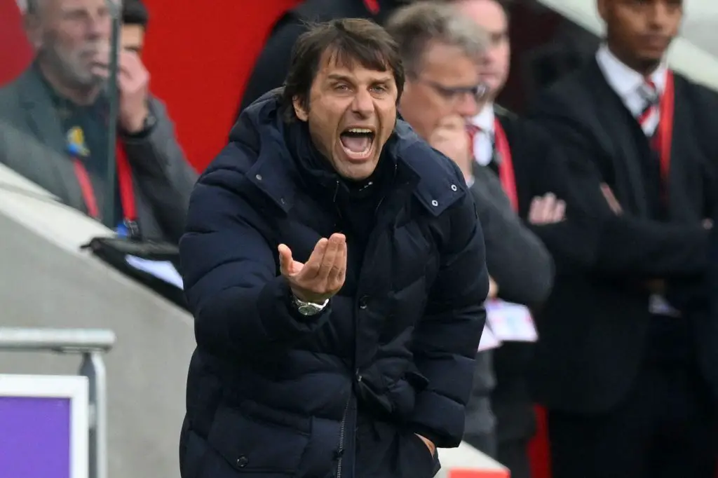 Tottenham Hotspur boss Antonio Conte claims that links to the PSG job are fake news. (Photo by DANIEL LEAL/AFP via Getty Images)