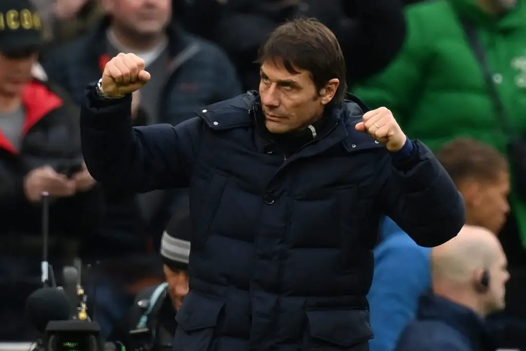 Antonio Conte reveals Sergio Reguilon will miss Tottenham vs Leicester clash. (Photo by GLYN KIRK/AFP via Getty Images)