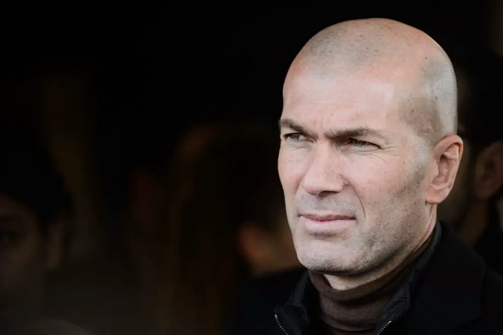 Tottenham add Zinedine Zidane to managerial shortlist. (Photo by CLEMENT MAHOUDEAU/AFP via Getty Images)