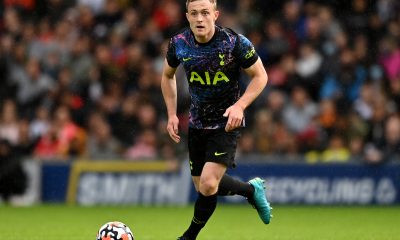 Oliver Skipp of Tottenham Hotspur runs with the ball during the Pre-Season Friendly match against Milton Keynes Dons. (Photo by Shaun Botterill/Getty Images)