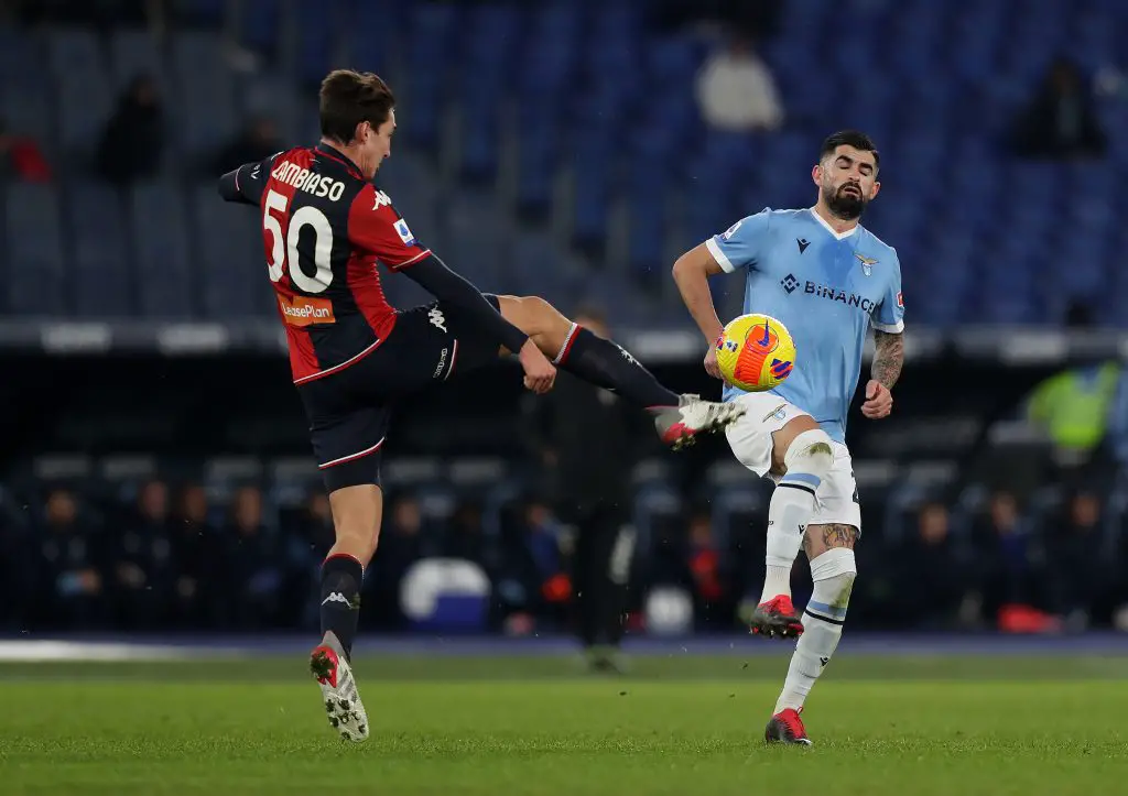 Andrea Cambiaso of Genoa could be brought in to replace Sergio Reguilon. (Photo by Paolo Bruno/Getty Images)