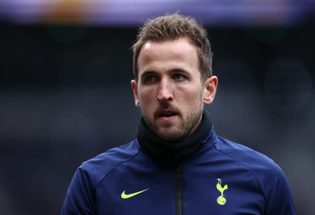 Harry Kane is a transfer target for Man United. (Photo by Ryan Pierse/Getty Images)