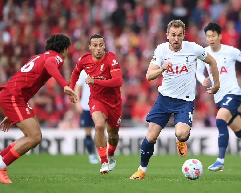 Several Tottenham Hotspur fans react as Son Heung-min secures a draw at Anfield vs Liverpool.