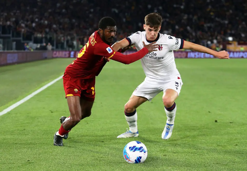 Arsenal set to contact Bologna for Aaron Hickey, admired by Tottenham Hotspur boss Antonio Conte. (Photo by Paolo Bruno/Getty Images)