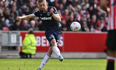 Tomas Soucek is in contract talks with West Ham. (Photo by BEN STANSALL/AFP via Getty Images)