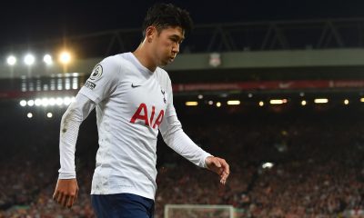 Son Heung-Min frustrated for failing to win against Liverpool. (Photo by PAUL ELLIS/AFP via Getty Images)