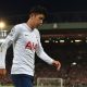 Son Heung-Min frustrated for failing to win against Liverpool. (Photo by PAUL ELLIS/AFP via Getty Images)