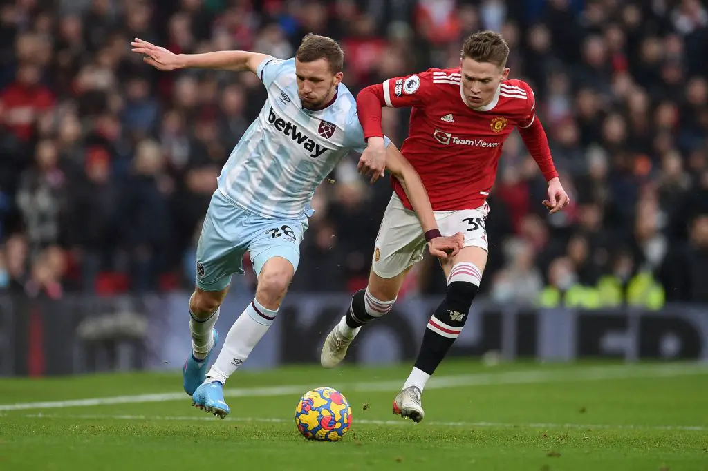 Tottenham Hotspur are keeping a close eye on West Ham United star Tomas Soucek. (Photo by OLI SCARFF/AFP via Getty Images)