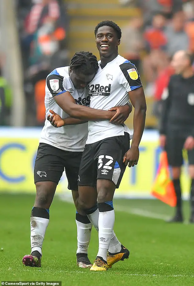 Transfer News: Tottenham Hotspur battle Leeds United to sign Derby County starlet Malcolm Ebiowei. (Credit: Camera Sport via Getty Images)