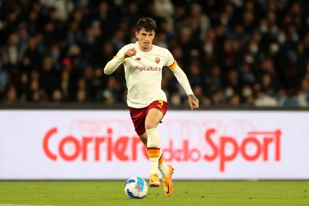 Tottenham Hotspur express transfer interest in AS Roma centre-back Roger Ibanez. (Photo by Francesco Pecoraro/Getty Images)
