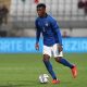 Iyenoma Destiny Udogie of Italy in action during the 2022 UEFA European Under-21 Championship Qualifier match against Sweden.