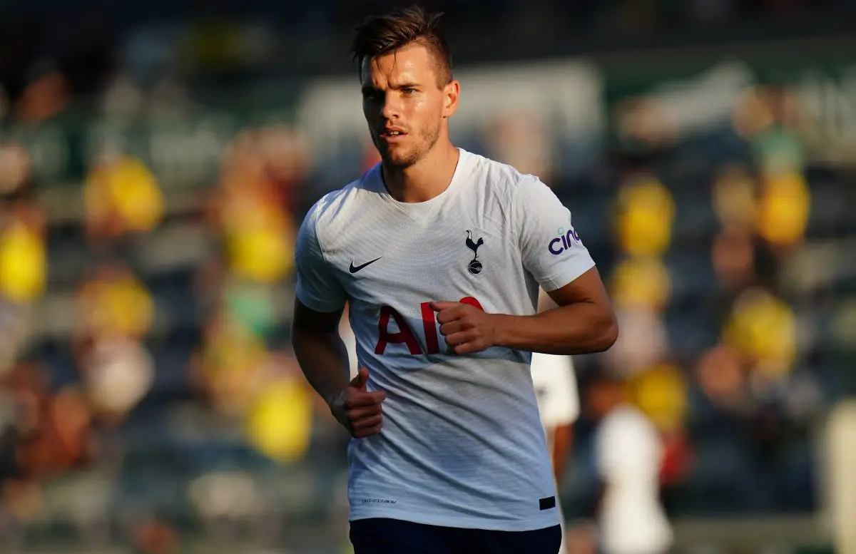 Giovani Lo Celso during the UEFA Europa Conference League match between FC Pacos de Ferreira and Tottenham Hotspur. 