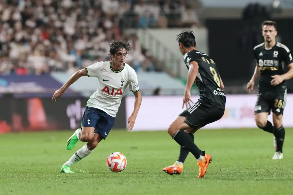 Antonio Conte gives a promising update on Tottenham attacker Bryan Gil . (Photo by Han Myung-Gu/Getty Images)