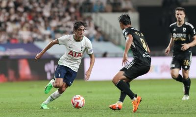Bryan Gil in action for Tottenham Hotspur during their tour of South Korea.