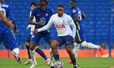 Steven Bergwijn vies with Trevoh Chalobah during a pre-season friendly.