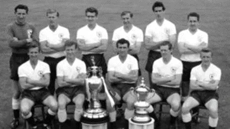 Tottenham Hotspur with the domestic double in 1960/61 (source: John Barber, Author)