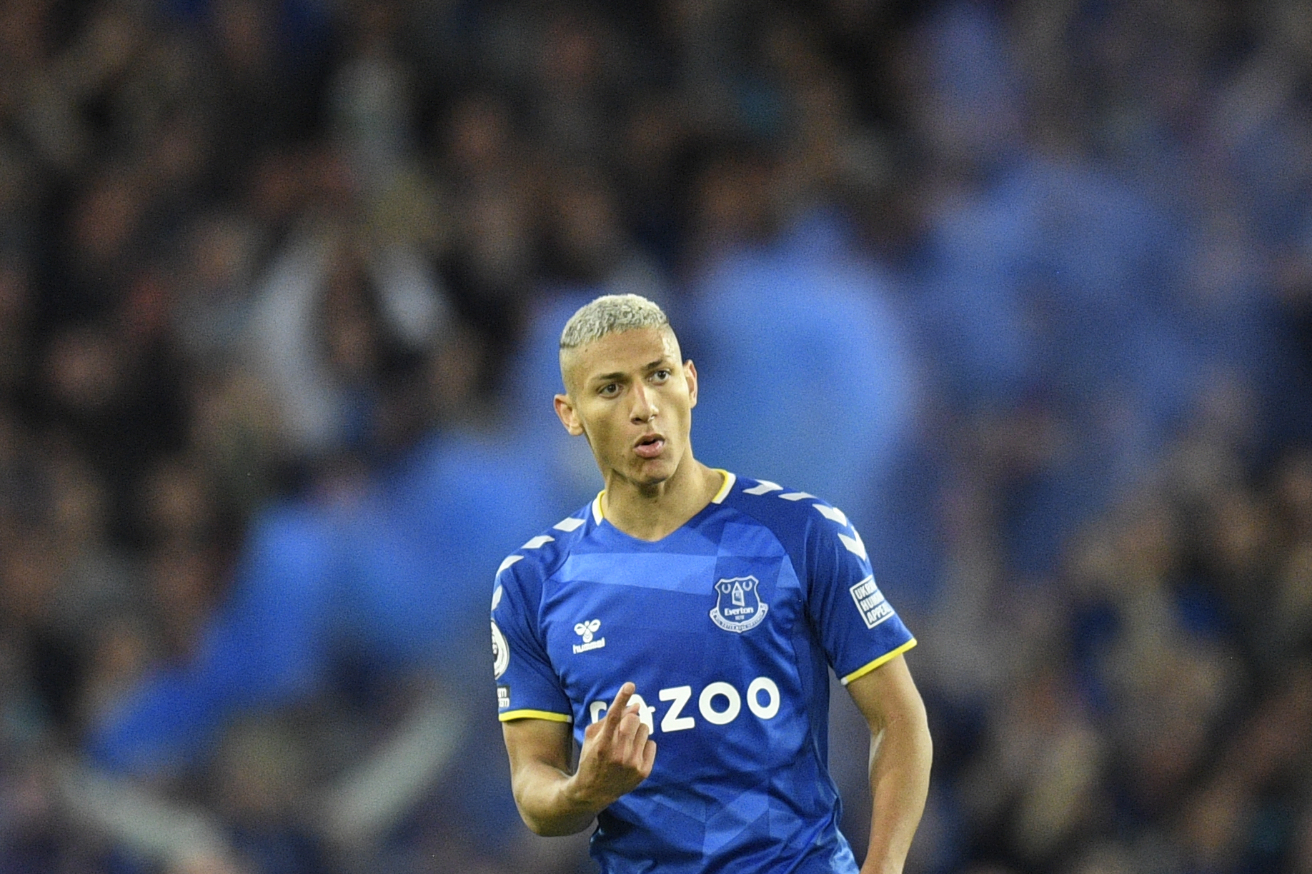 Richarlison during his time at Everton before joining Tottenham Hotspur in the summer of 2022.