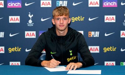 Pele Arganese-McDermott signs new contract at Tottenham Hotspur in September 2022. (Image: Official Spurs website)