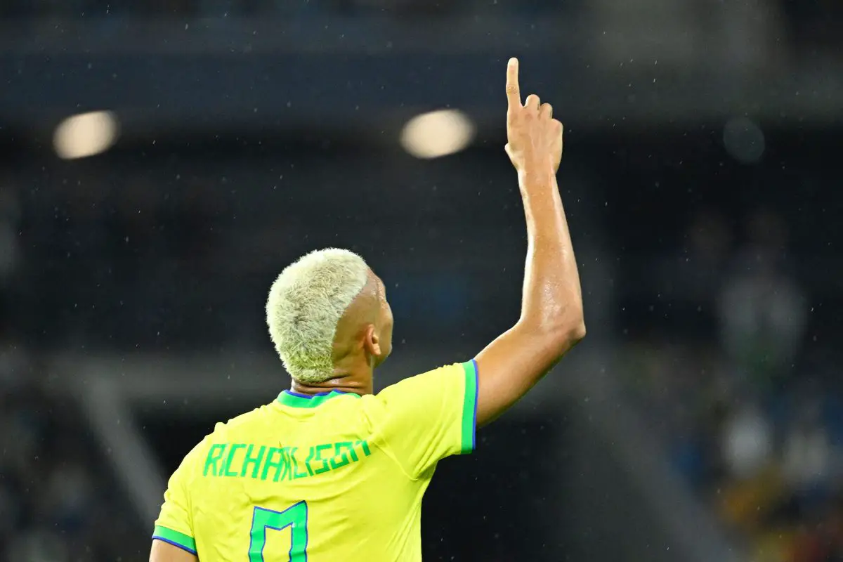 Richarlison celebrates after scoring a goal for Brazil against Ghana.