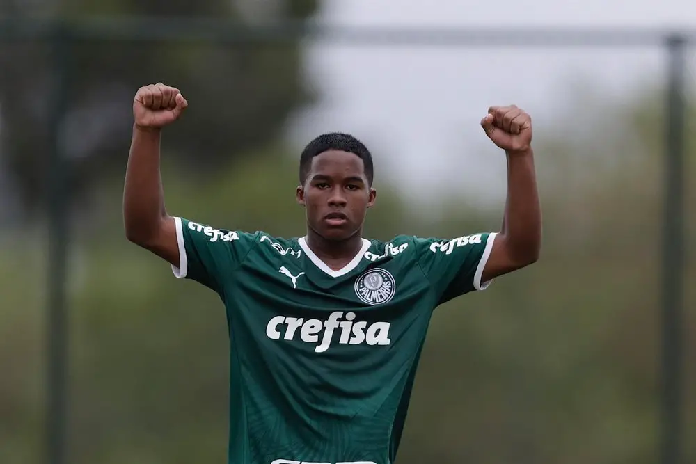Endrick of Palmeiras on the transfer radar of Tottenham Hotspur. (Image: EFE as found on BESOCCER)