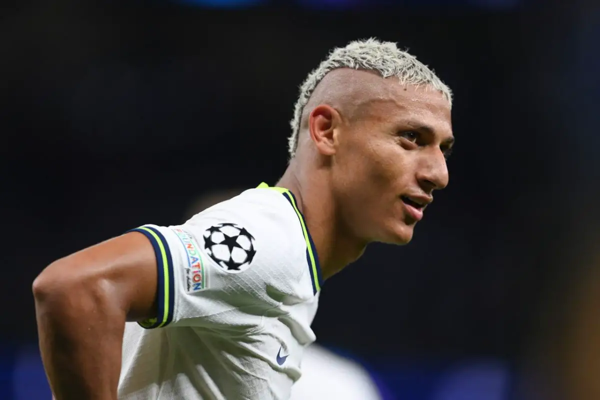 Tottenham star Richarlison reveals texting Pedro Bravo for aiming a racist comment at Vinicius Jr.  (Photo by Mike Hewitt/Getty Images)
