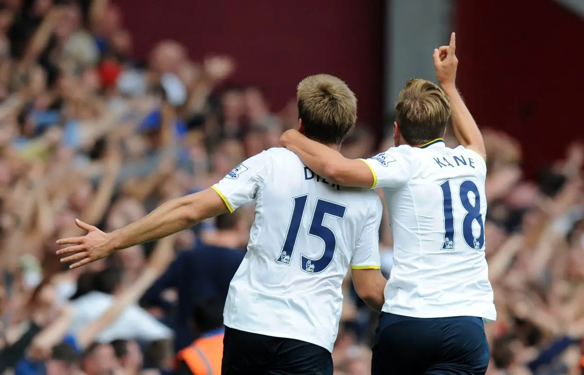 Eric Dier celebrates with Tottenham Hotspur's Harry Kane against West Ham United.