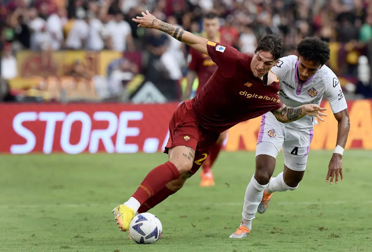 Aiwu during a Serie A game with AS Roma.