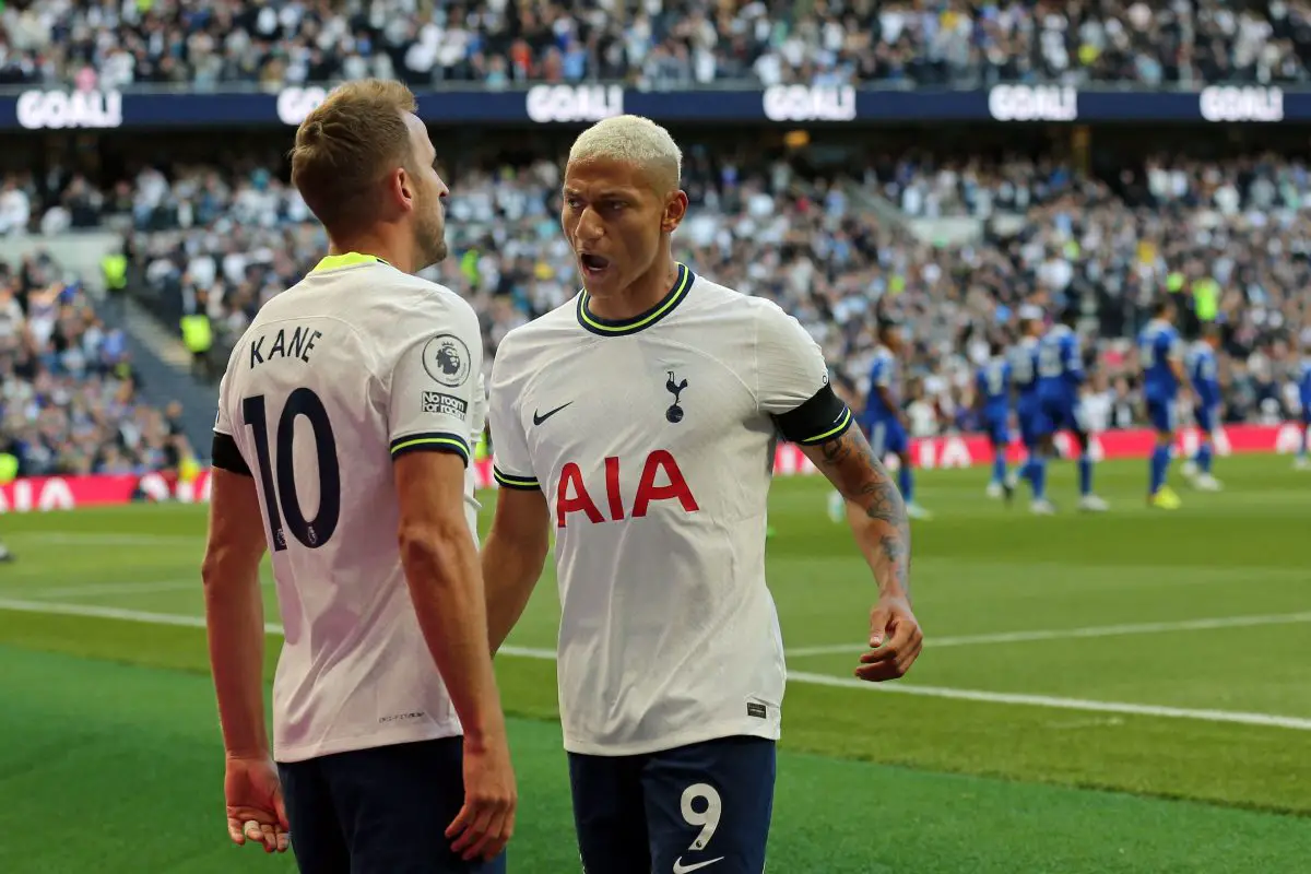 Tottenham superstar Harry Kane sounds out a warning to Erling Haaland.  (Photo by ISABEL INFANTES/AFP via Getty Images)