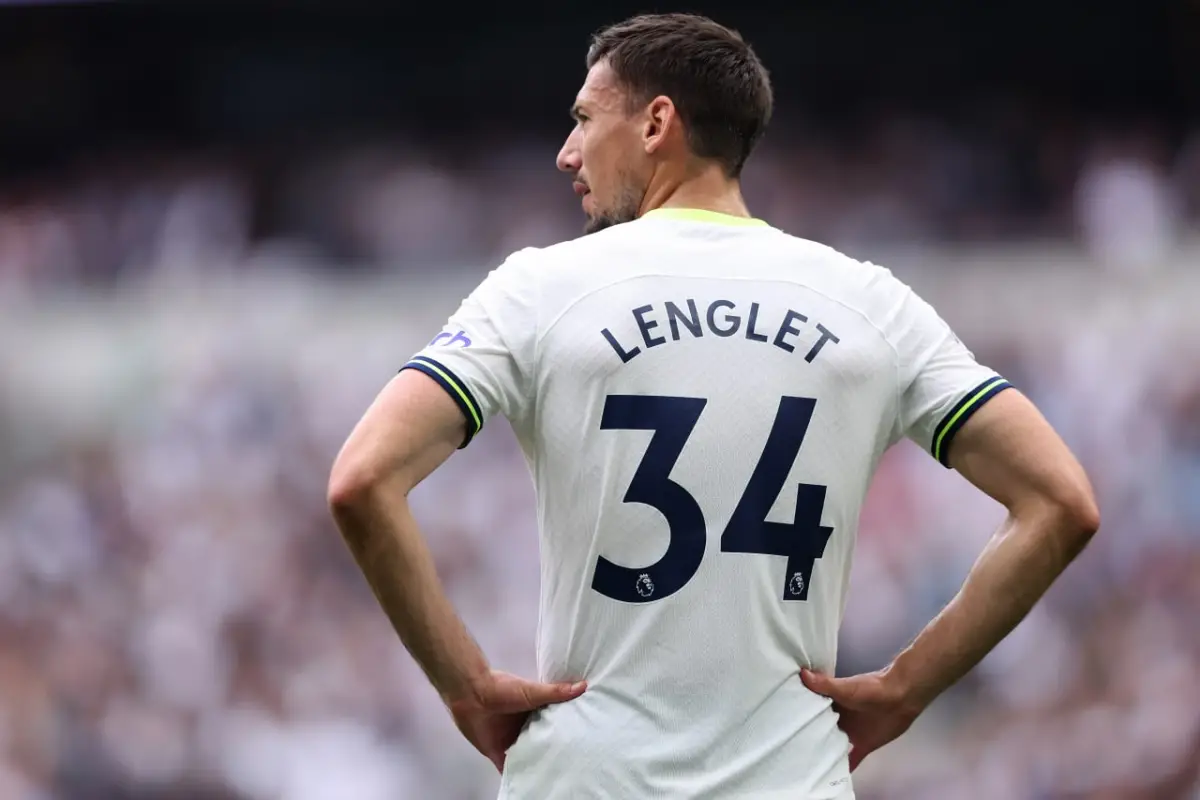 Clement Lenglet of Tottenham Hotspur in action against Fulham. 