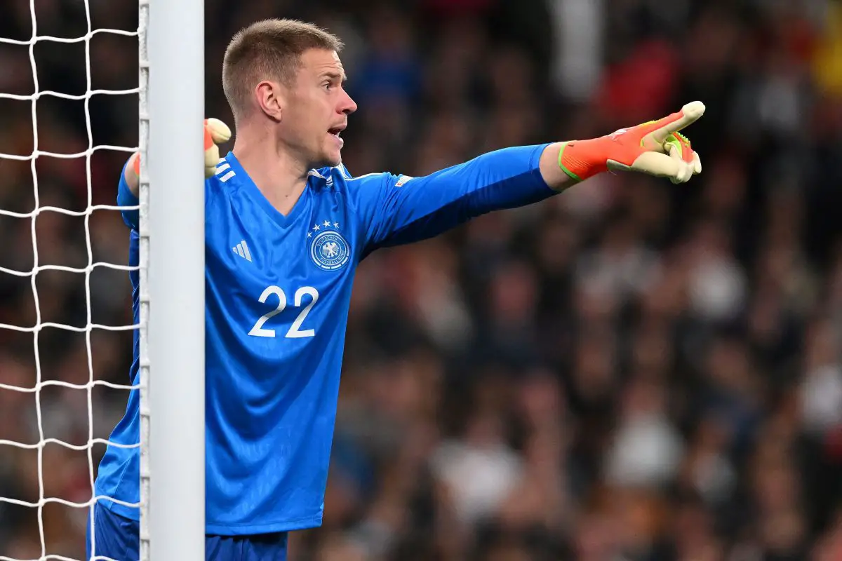 Marc-Andre ter Stegen in action for Germany against England in the UEFA Nations League. 