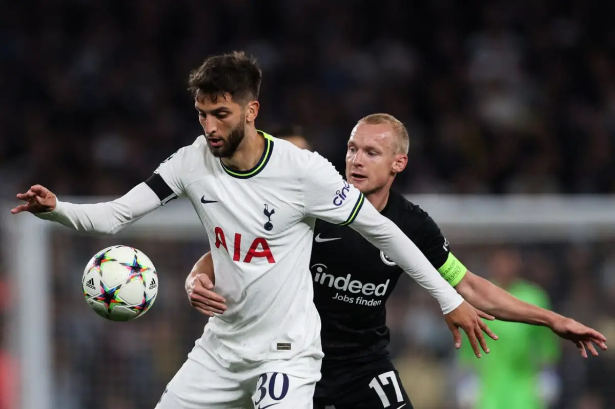 Tottenham Hotspur midfielder Rodrigo Bentancur. (Photo by ADRIAN DENNIS/AFP via Getty Images)