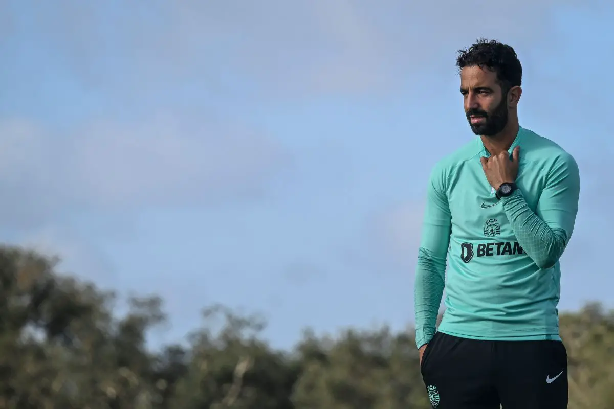Ruben Amorim during a training session for Sporting CP. 