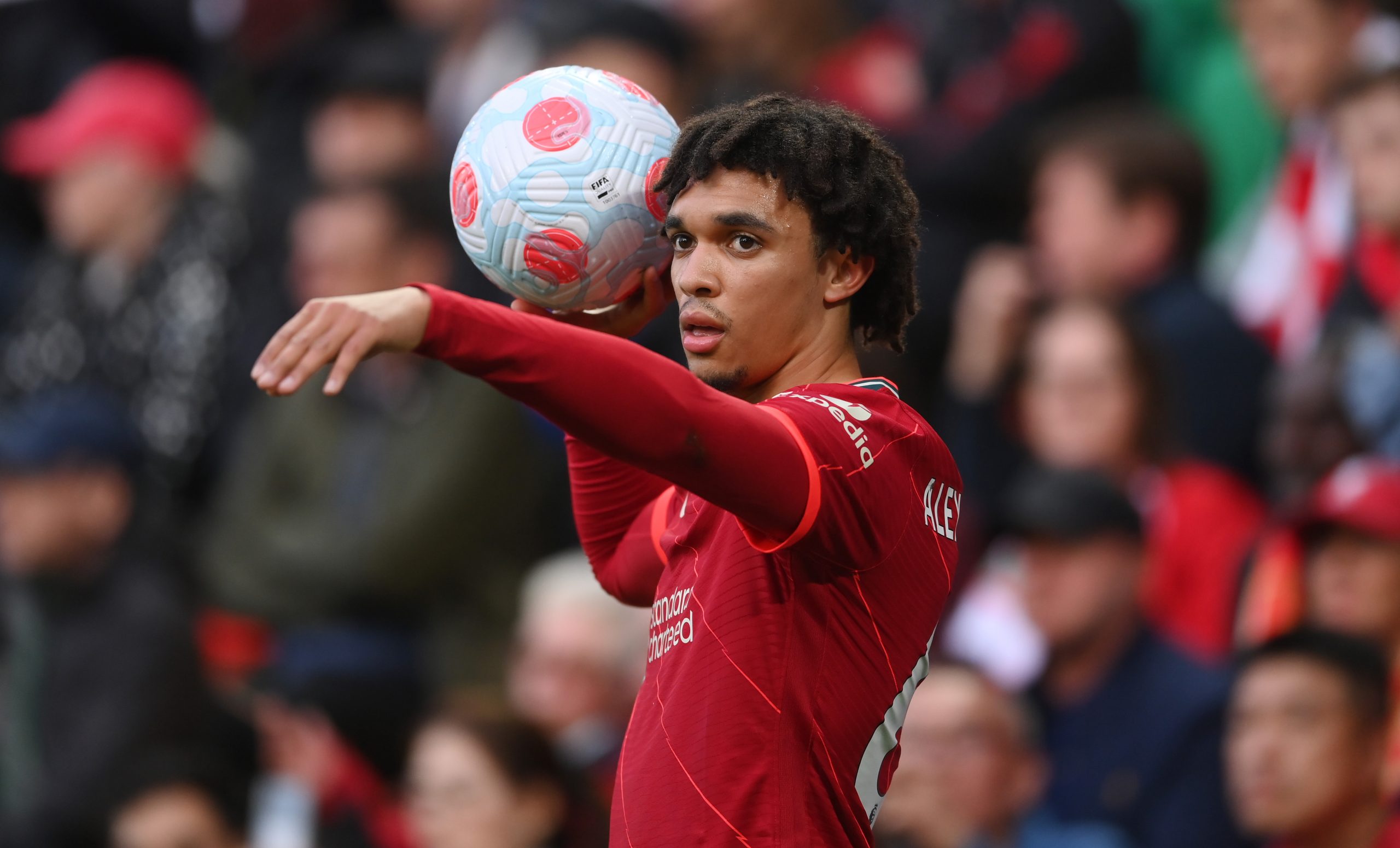 Trent Alexander-Arnold in action for Liverpool against