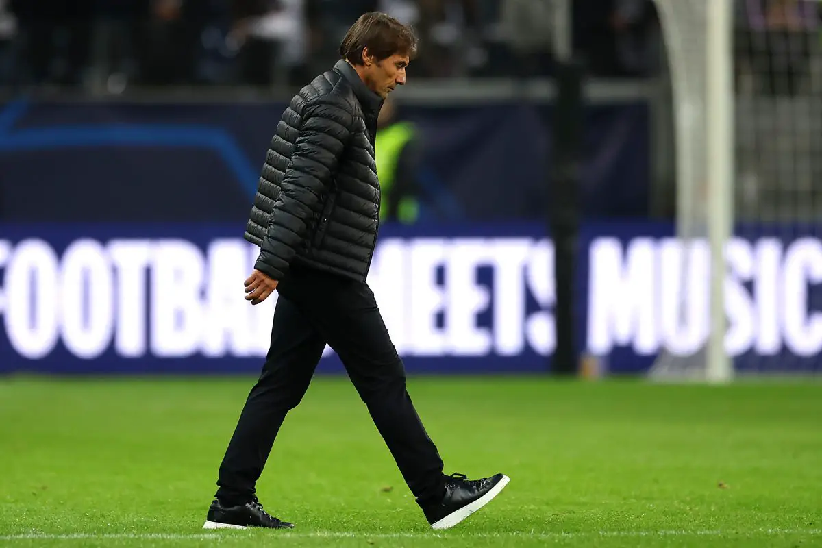 Antonio Conte after Tottenham Hotspur's 0-0 UEFA Champions League group stage draw against Eintracht Frankfurt in October 2022.