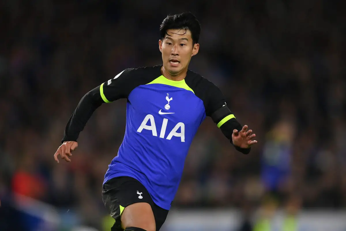 Son Heung-Min of Tottenham Hotspur assisted the only goal in his team's 1-0 win against Brighton and Hove Albion in October 2022. (Photo by Mike Hewitt/Getty Images)