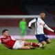 Arsenal's Grant Xhaka tackles Tottenham Hotspur attacker, Lucas Moura, in a north London derby in March 2021. (