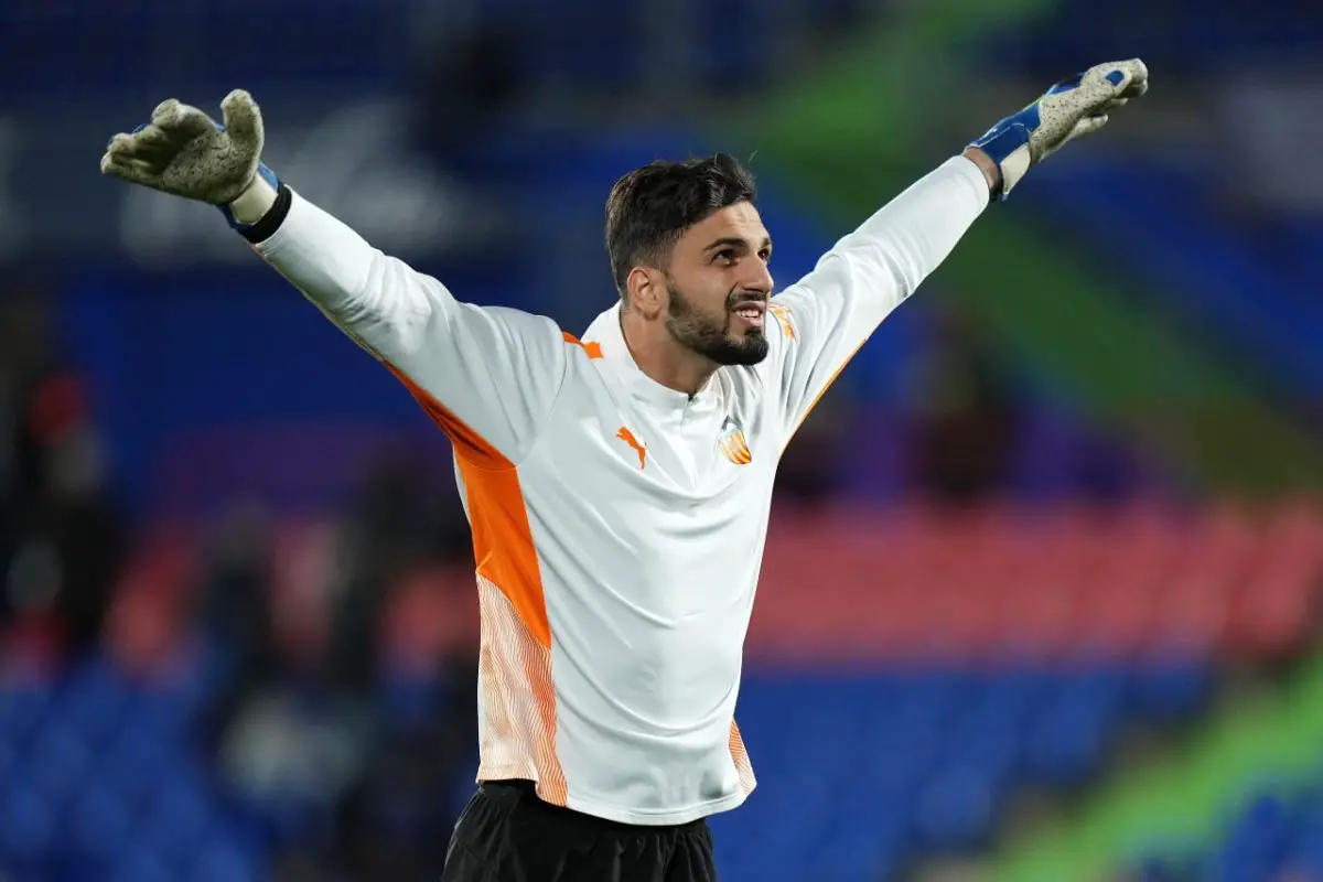 Giorgi Mamardashvili of Valencia has been linked with a transfer to Tottenham Hotspur. 