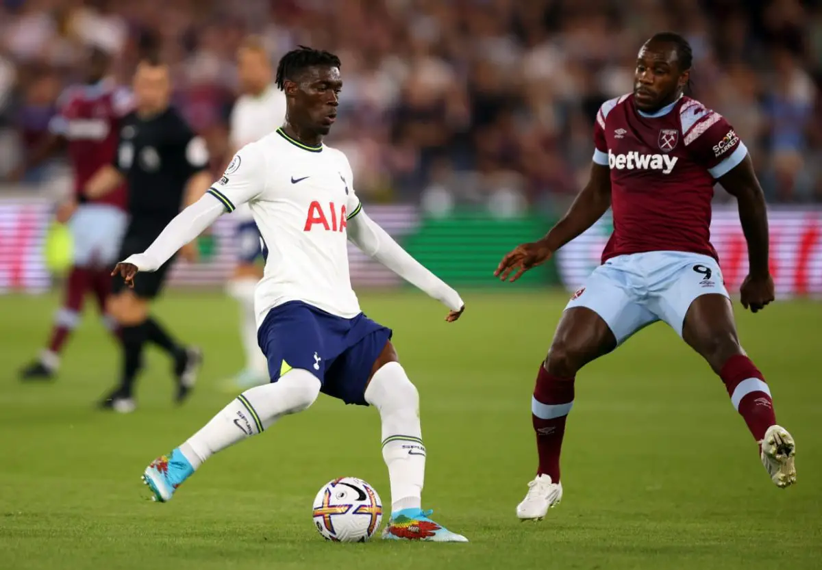 Yves Bissouma of Tottenham Hotspur can return earlier than expected from AFCON. (Photo by Marc Atkins/Getty Images)