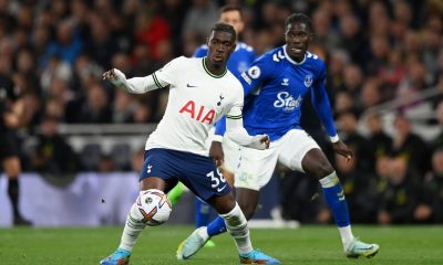 Yves Bissouma of Tottenham Hotspur in action against Everton.