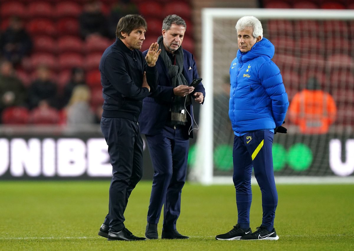 Spurs players pay tribute to fitness coach Gian Piero Ventrone. (Mike Egerton/PA Wire)