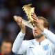 LONDON, ENGLAND - SEPTEMBER 08: Harry Kane of England with the World Cup 2018 Golden Boot Award the UEFA Nations League A group four match between England and Spain at Wembley Stadium on September 8, 2018 in London, United Kingdom. (Photo by Catherine Ivill/Getty Images)