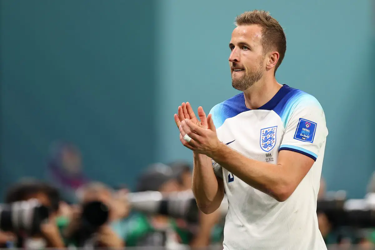 Harry Kane of England leaves the pitch as they are substituted off during the FIFA World Cup Qatar 2022 Group B match between England and IR Iran at Khalifa International Stadium on November 21, 2022 in Doha, Qatar. (Photo by Richard Heathcote/Getty Images)