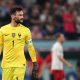 France's goalkeeper #01 Hugo Lloris reacts after an equaliser during the Qatar 2022 World Cup Group D football match between France and Denmark at Stadium 974 in Doha on November 26, 2022. (Photo by Paul ELLIS / AFP) (Photo by PAUL ELLIS/AFP via Getty Images)