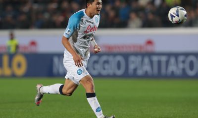 BERGAMO, ITALY - NOVEMBER 05: Min-Jae Kim of SSC Napoli in action during the Serie A match between Atalanta BC and SSC Napoli at Gewiss Stadium on November 05, 2022 in Bergamo, Italy. (Photo by Emilio Andreoli/Getty Images)