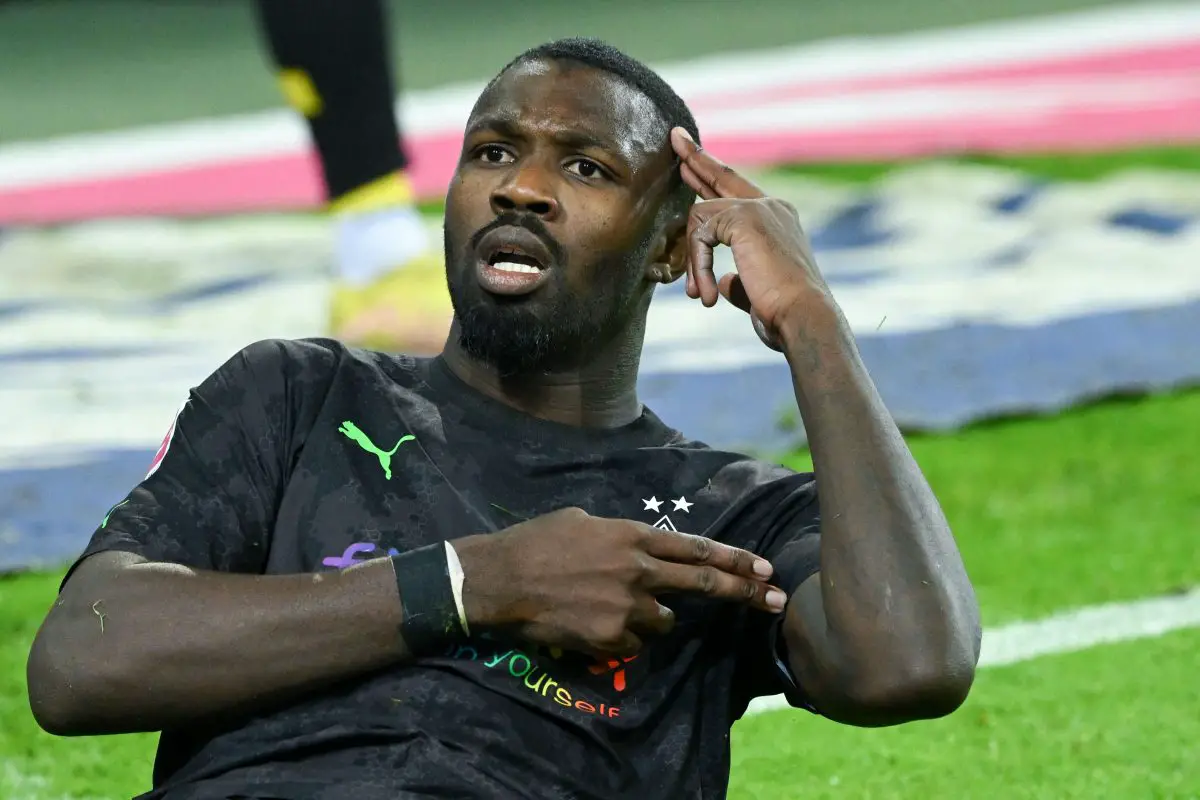 Borussia Monchengladbach confirms Tottenham Hotspur target Marcus Thuram will leave in the summer.  (Photo by INA FASSBENDER/AFP via Getty Images)
